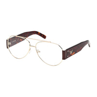 MCM Eyeglasses Aviator Full Rim, Pale Gold Frame and Clear Demo Lenses Lens MW5001032