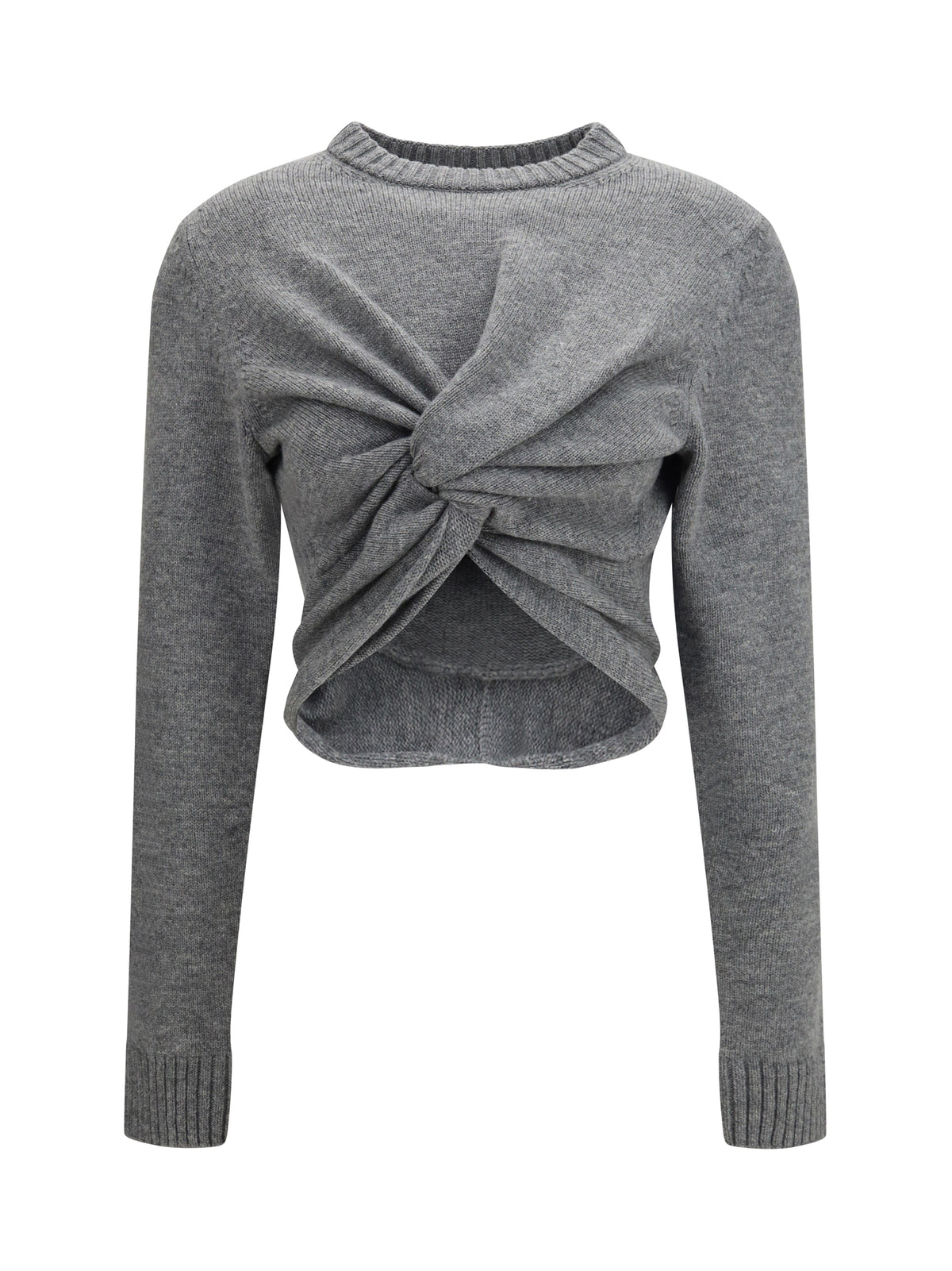Balenciaga Women Ruched Crewneck Sweater