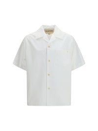 VALENTINO Valentino Men Cotton Poplin Bowling Shirt With Vgold