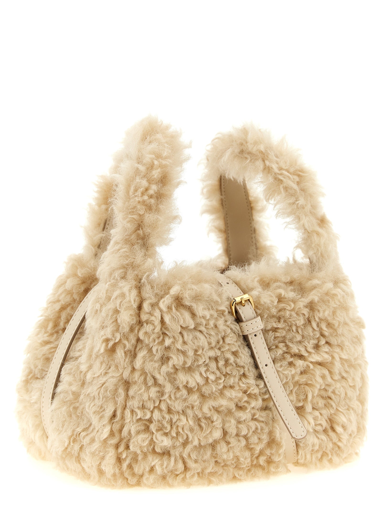 STELLA MCCARTNEY Stella Mccartney Women Shearling Logo Shoulder Bag