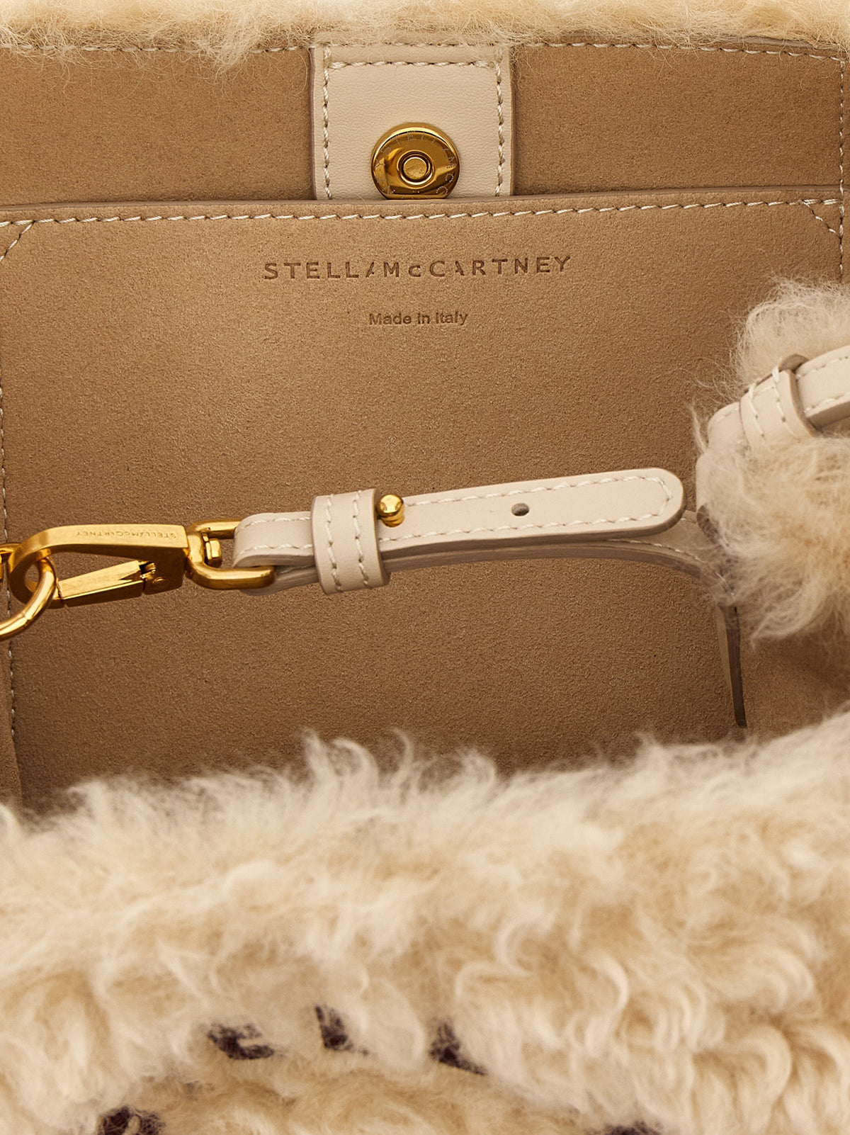 STELLA MCCARTNEY Stella Mccartney Women Shearling Logo Shoulder Bag