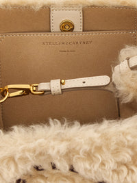 STELLA MCCARTNEY Stella Mccartney Women Shearling Logo Shoulder Bag