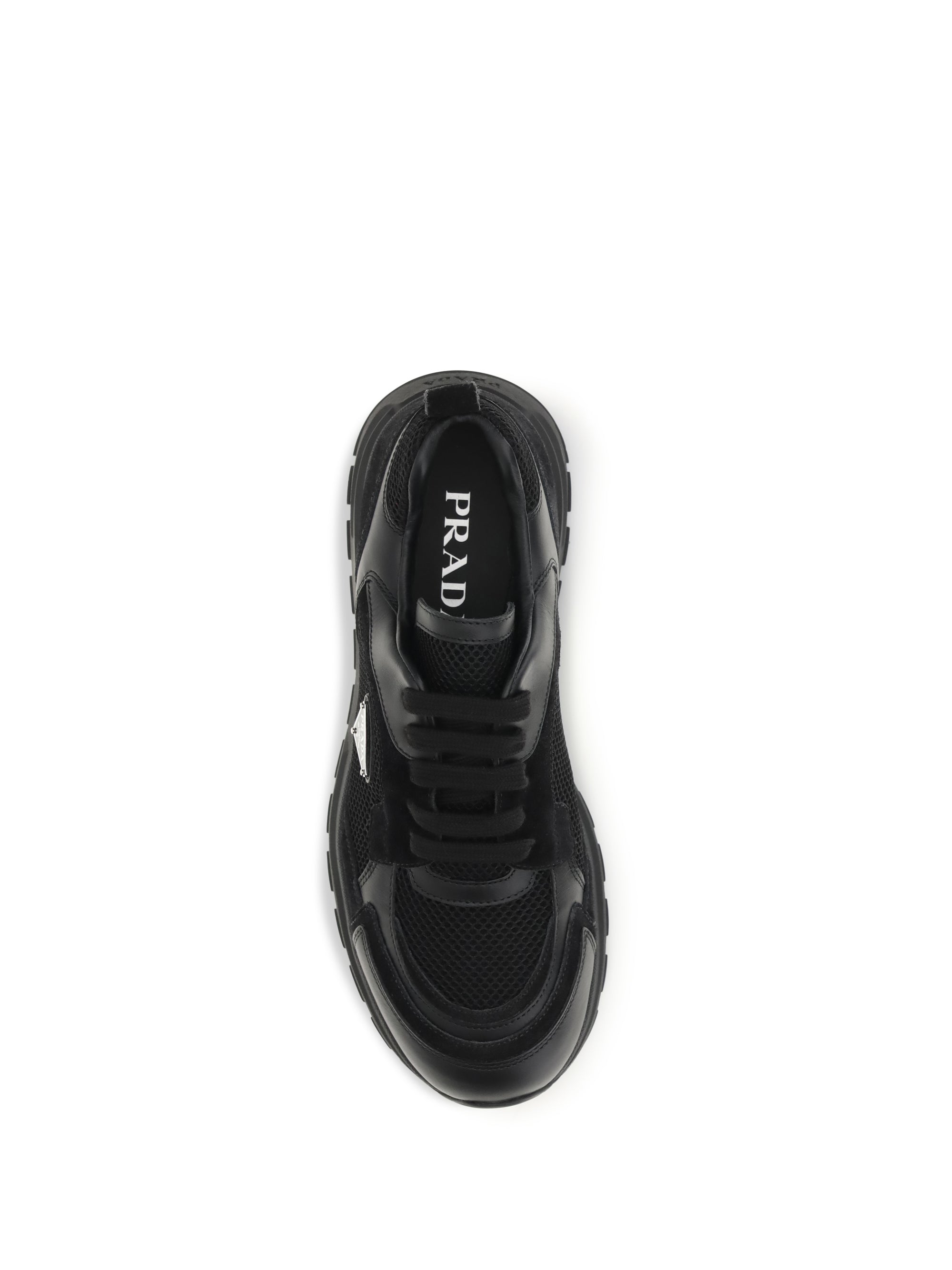 Prada Men Prax Leather And Fabric Sneakers – Bluefly