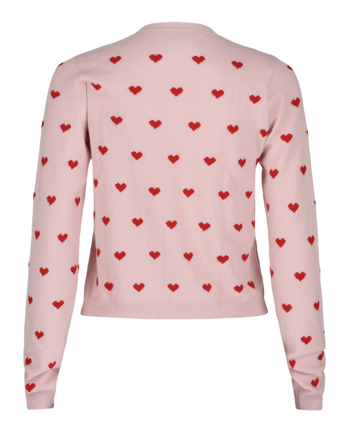 Valentino Valentino Womens Heart Print Virgin Wool Cardigan