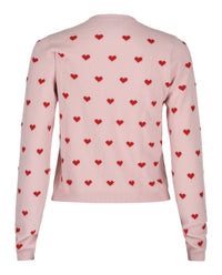 Valentino Valentino Womens Heart Print Virgin Wool Cardigan