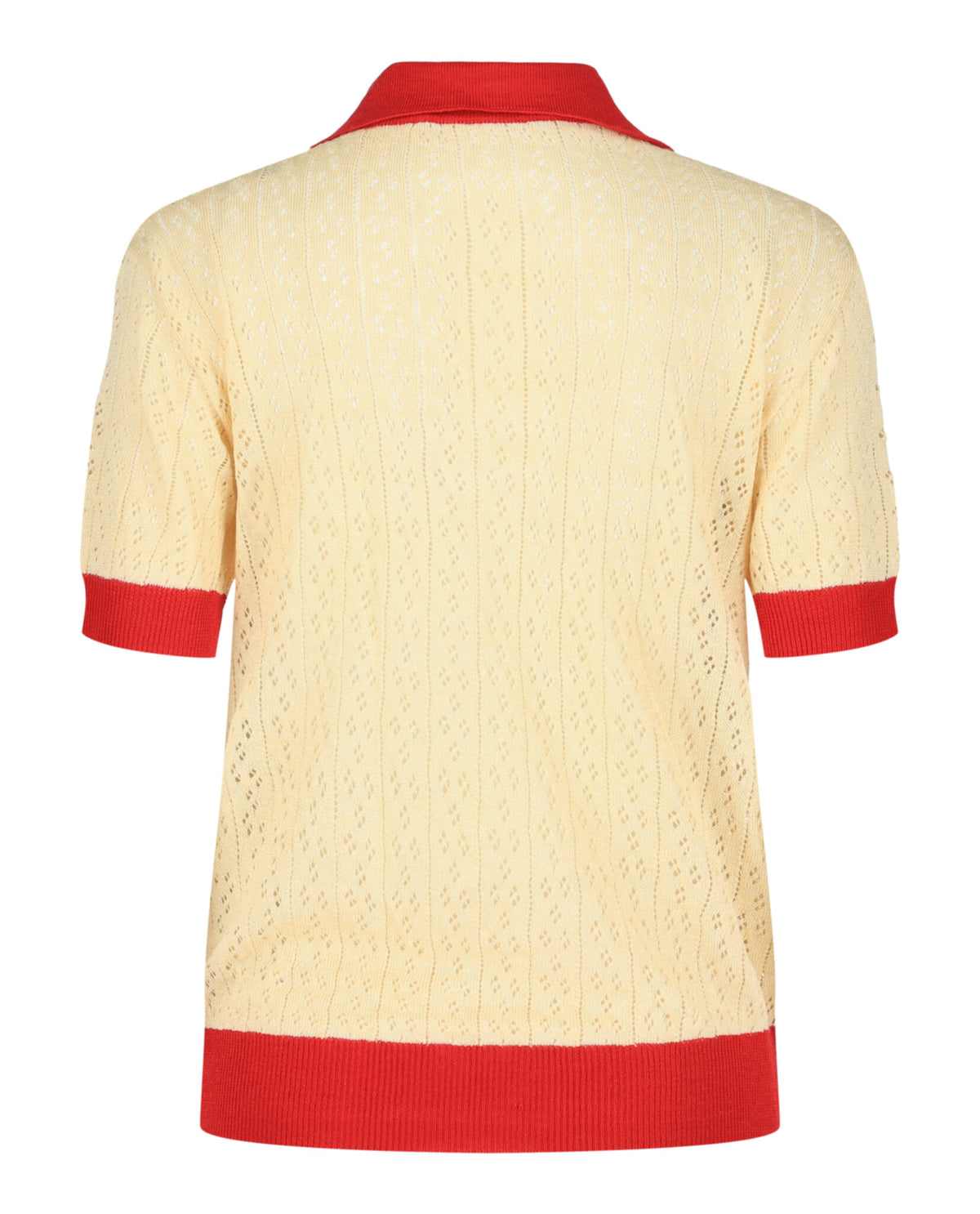 Valentino Valentino Womens Pointelle-Knit Polo Shirt
