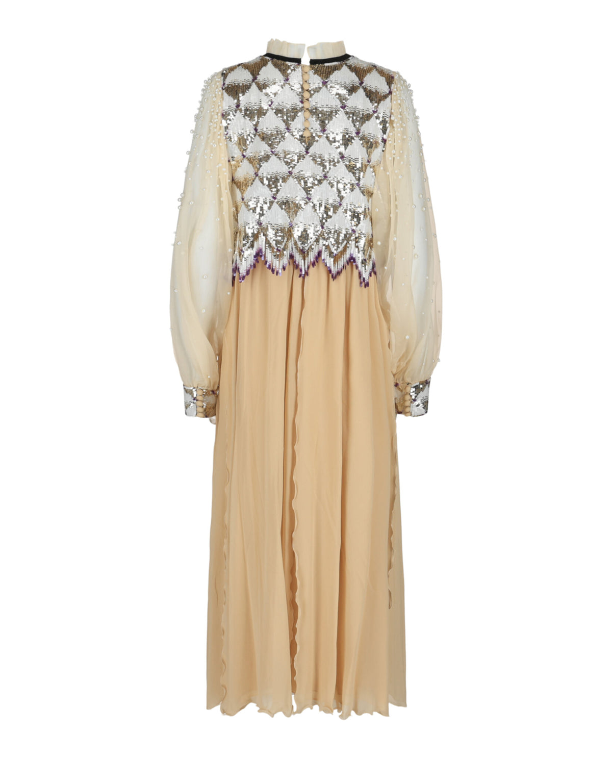 Valentino Valentino Womens Sequin Chiffon Maxi Dress
