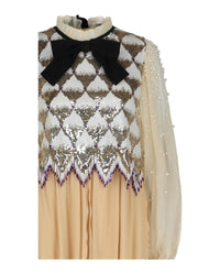 Valentino Valentino Womens Sequin Chiffon Maxi Dress