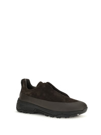 Zegna Men Triple Stitch™ Monte Leather And Suede Sneakers