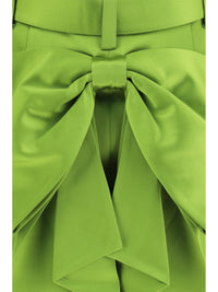 Self-Portrait Women Satin Bow Mini Skirt