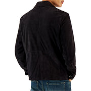 Munro Mens Leather Lightweight Shirt Jacket