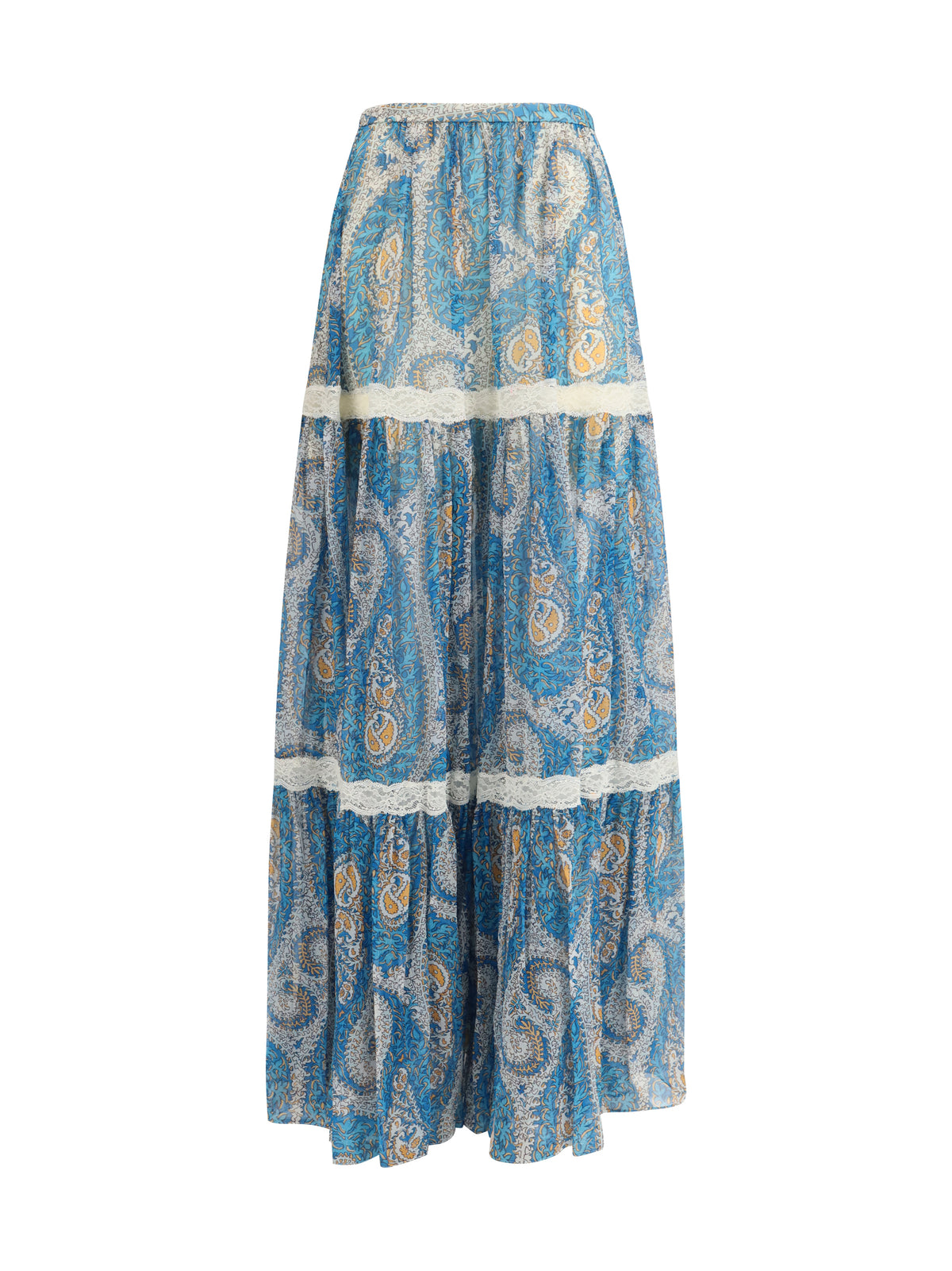 Etro Women Silk Crepon Maxi Skirt