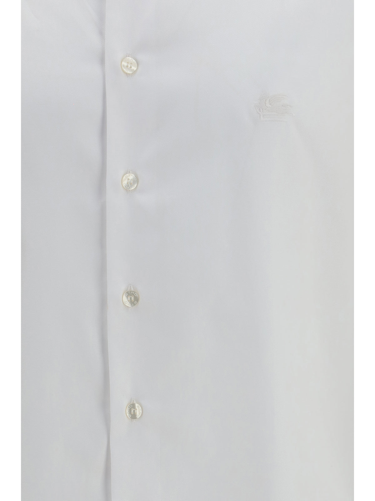 ETRO Etro Men Roma Cotton Shirt With Pegaso Logo