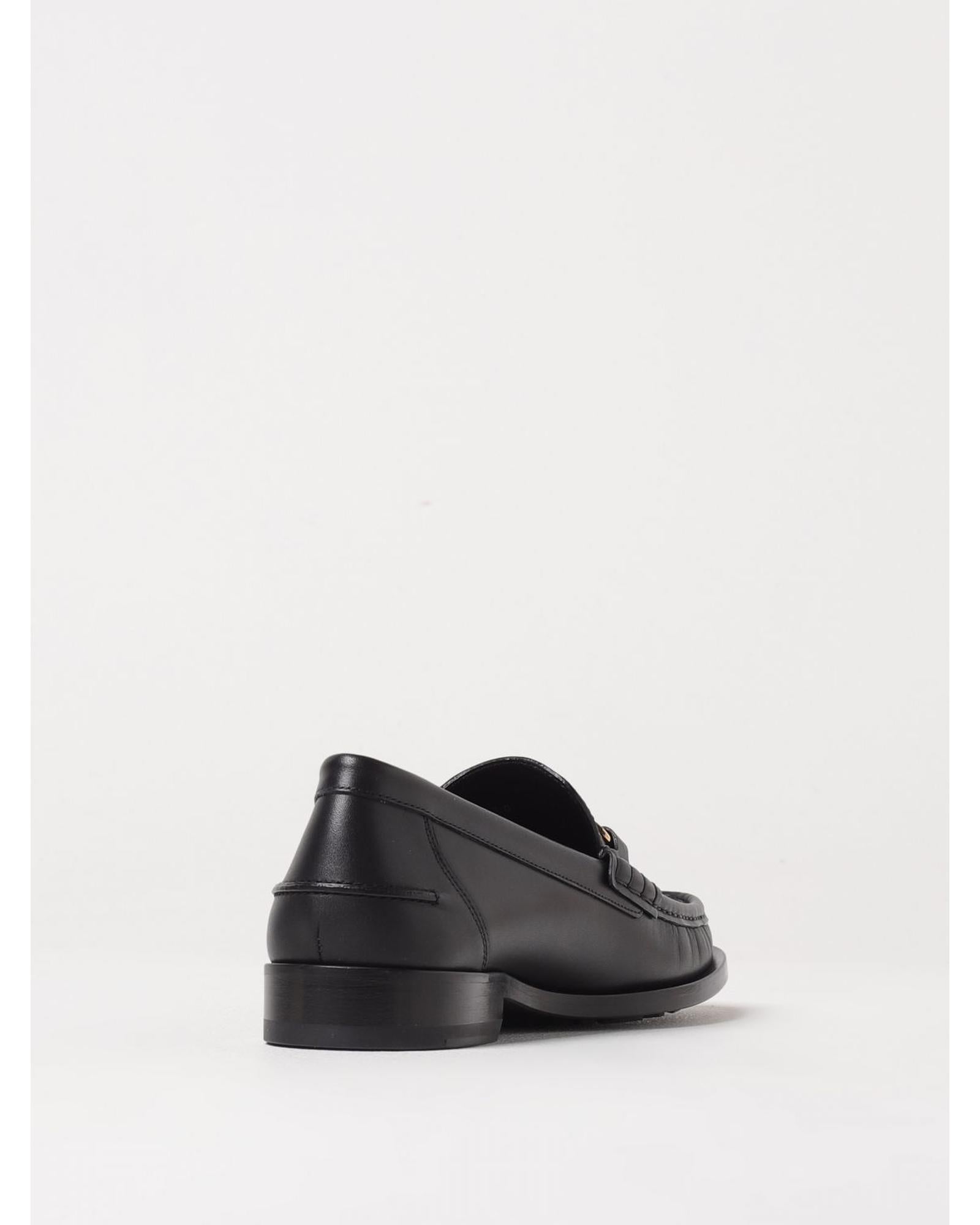 Fendi FF Lofer Loafers Leather Shoes Men Tobacco