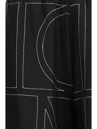 Toteme Women Silk Monogram Pants