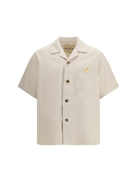 Valentino Men Signature Vlogo Bowling Shirt