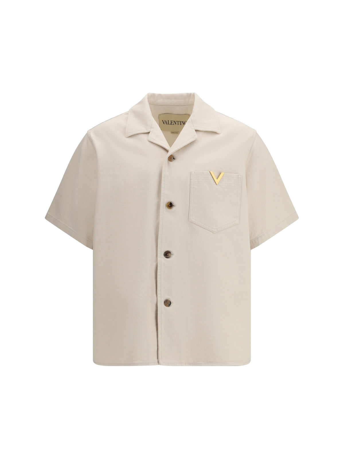 Valentino Men Signature Vlogo Bowling Shirt