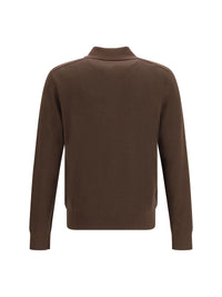 Burberry Men Long-Sleeve Wool Polo