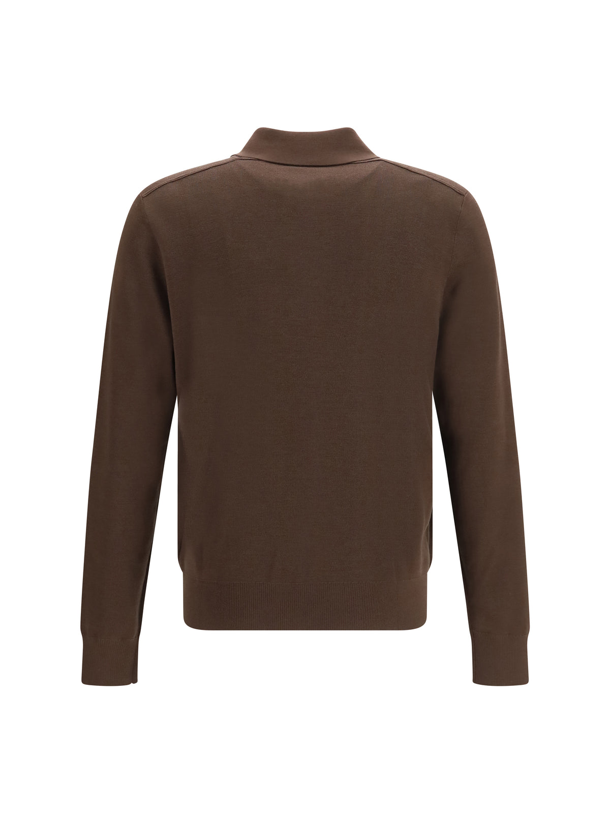 Burberry Men Long-Sleeve Wool Polo