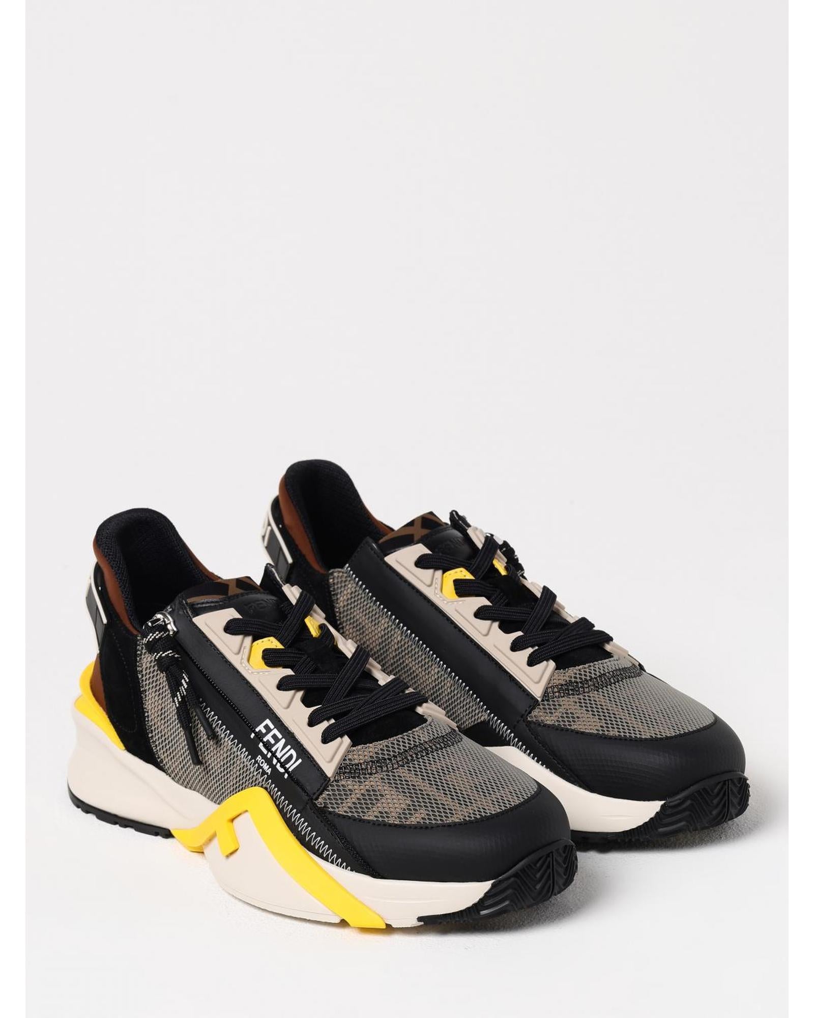 Fendi Flow Sneakers Casual Style Men Green – Bluefly