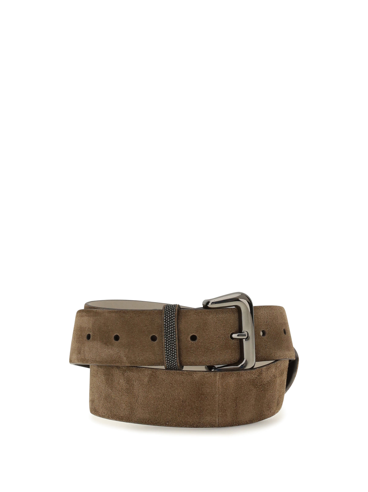 Brunello Cucinelli Women Suede Belt With Jewelry Detail