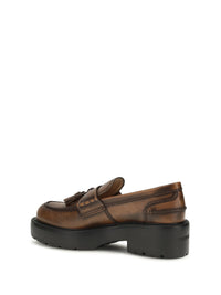 Miu Miu Women Smooth Leather Tassel Loafers