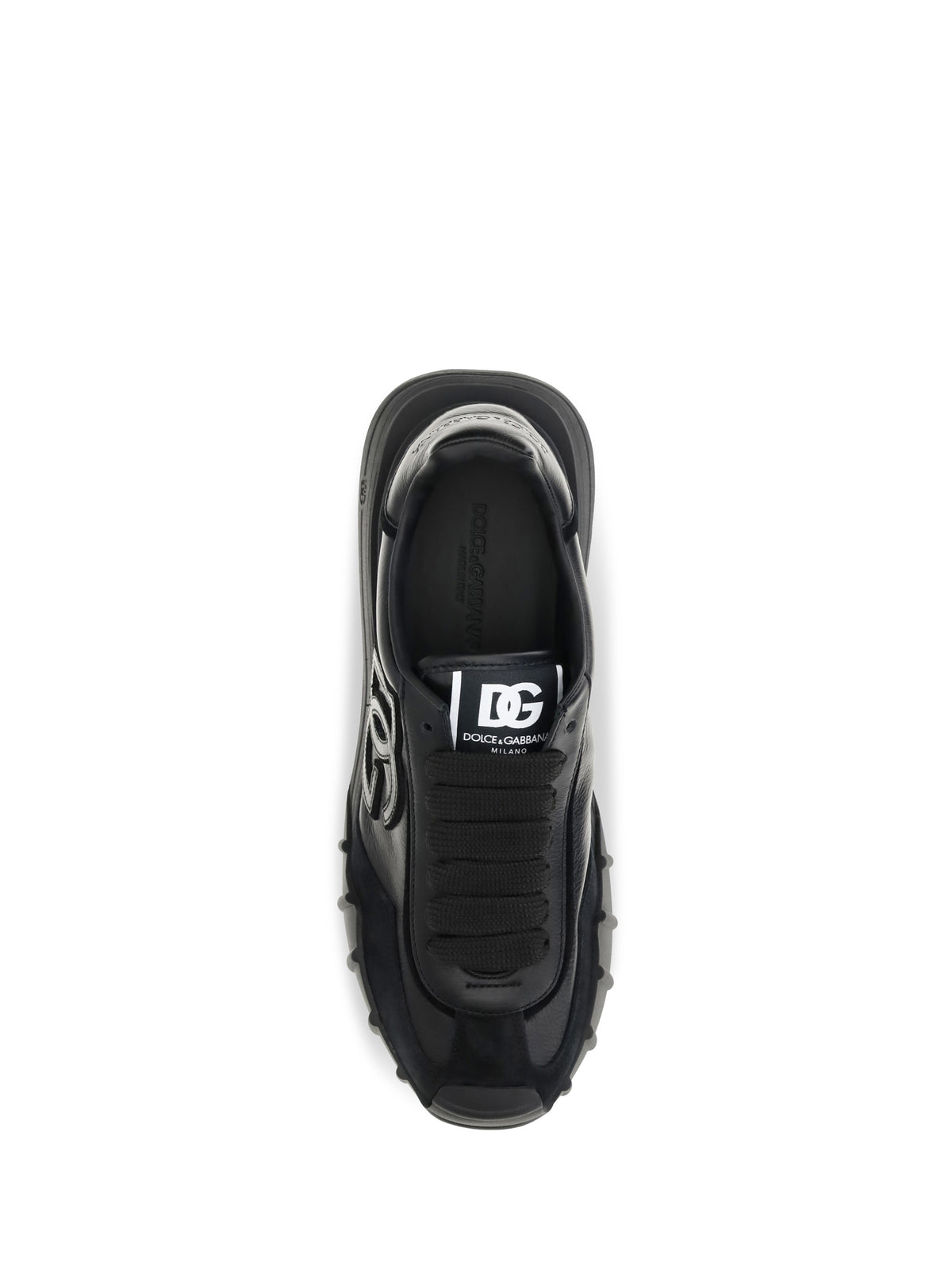 Dolce & Gabbana Men Athletic Fabric And Leather Sneakers