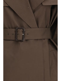 Max Mara The Cube Women Double-Breasted Cotton-Blend Trench Coat