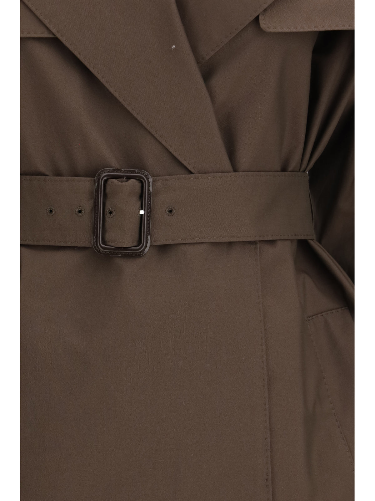 Max Mara The Cube Women Double-Breasted Cotton-Blend Trench Coat