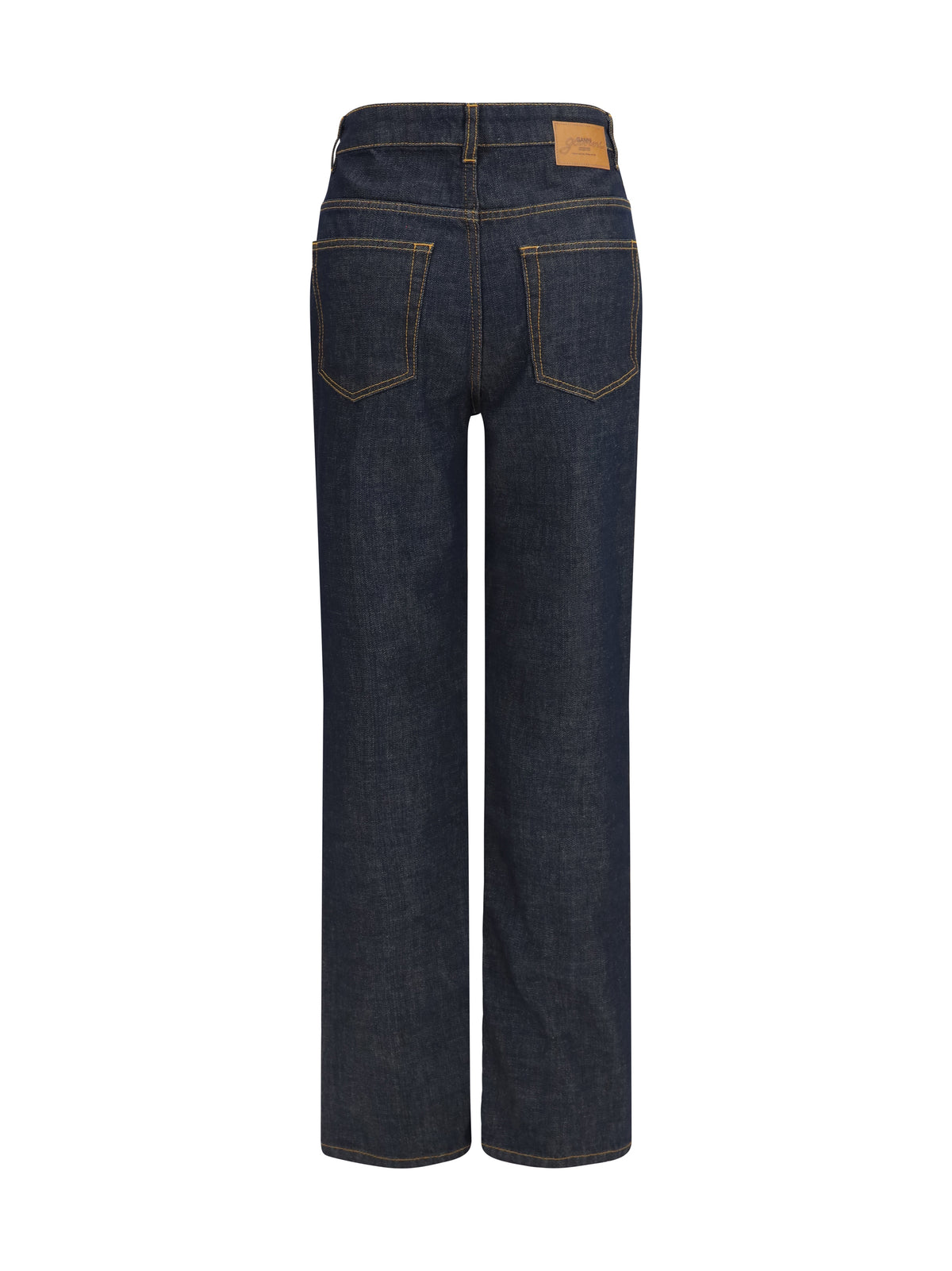 GANNI Ganni Women Slub Denim Fold Jeans