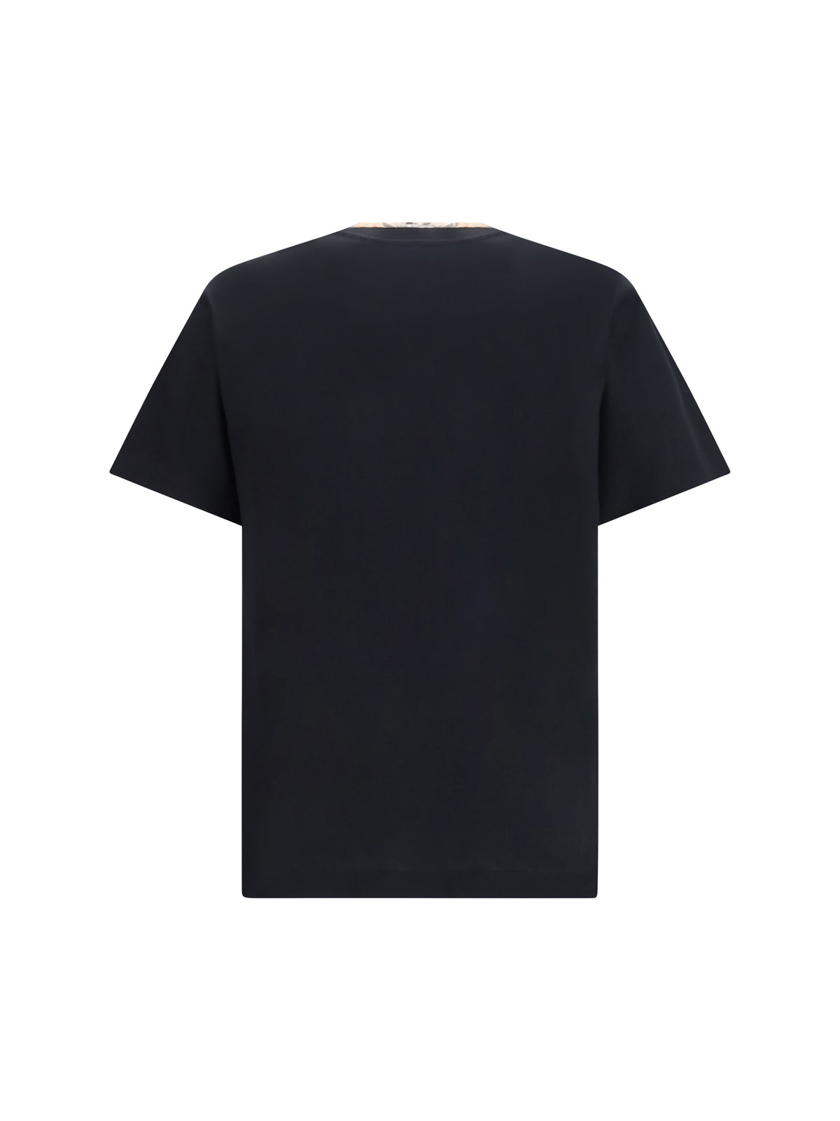 BURBERRY Burberry Men Cotton T-Shirt With Check Trims