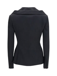 Alexander Mcqueen Women Structured Off-Shoulder Jacket With Harness Details
