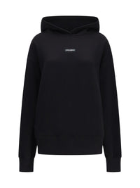 Dolce & Gabbana Women Cotton Hooded Sweatshirt With Logo Patch