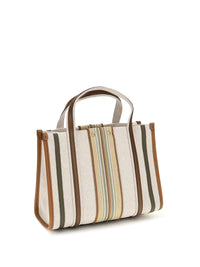 Chloé Women Small Woody Loop Canvas Tote Bag