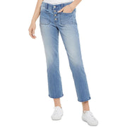 Womens Straight Mid-Rise Ankle Jeans