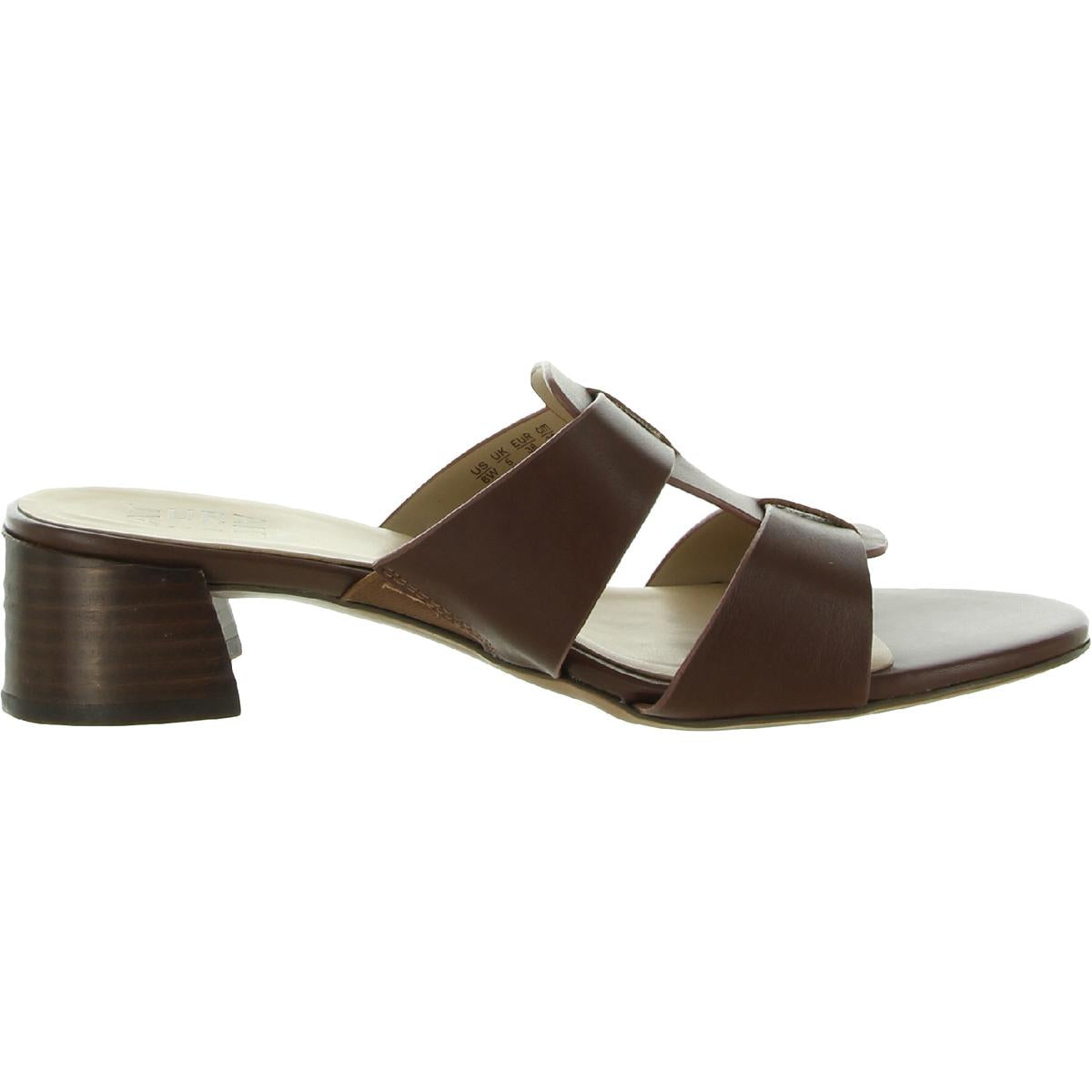 Joey Womens Leather Slip On Heels