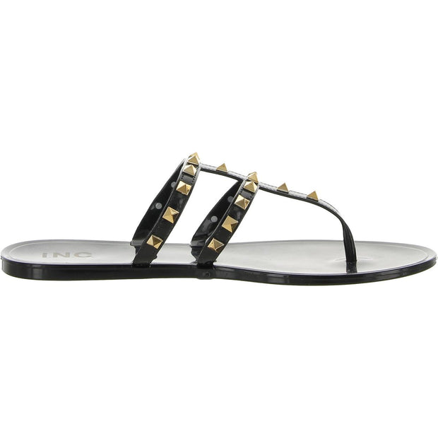 Ellie Womens Patent Flip-Flop Thong Sandals