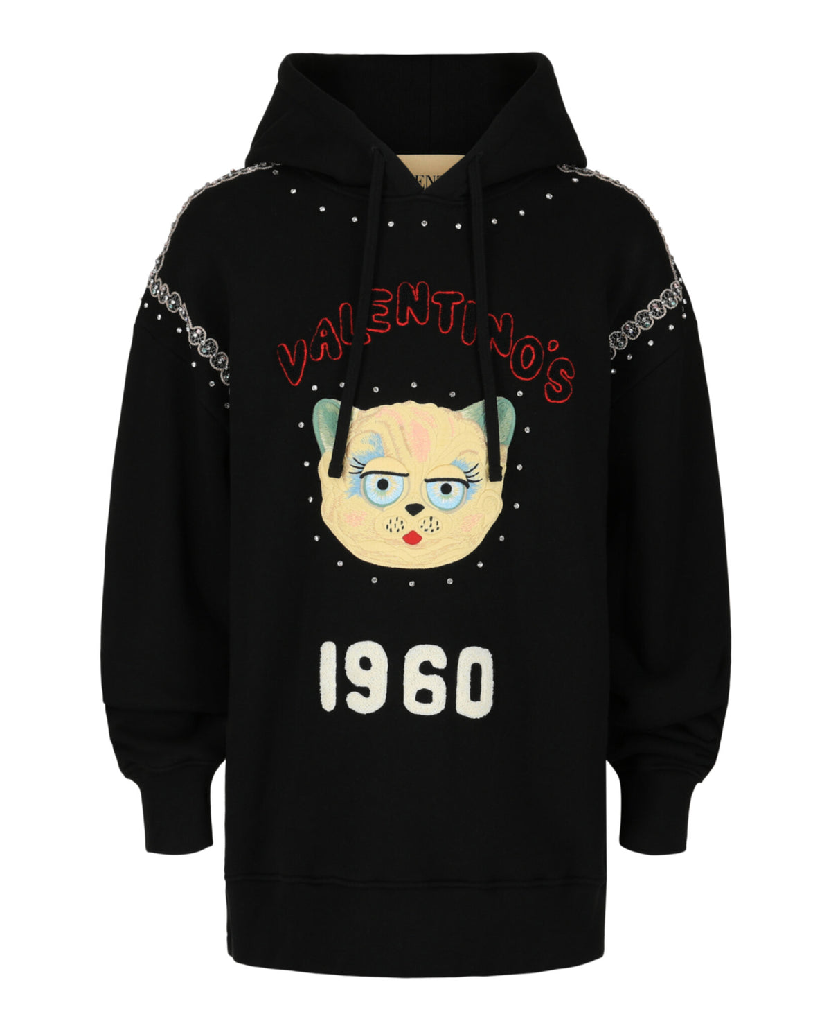 Valentino Valentino Mens Le Chat De La Maison Patch Hoodie