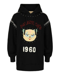 Valentino Valentino Mens Le Chat De La Maison Patch Hoodie
