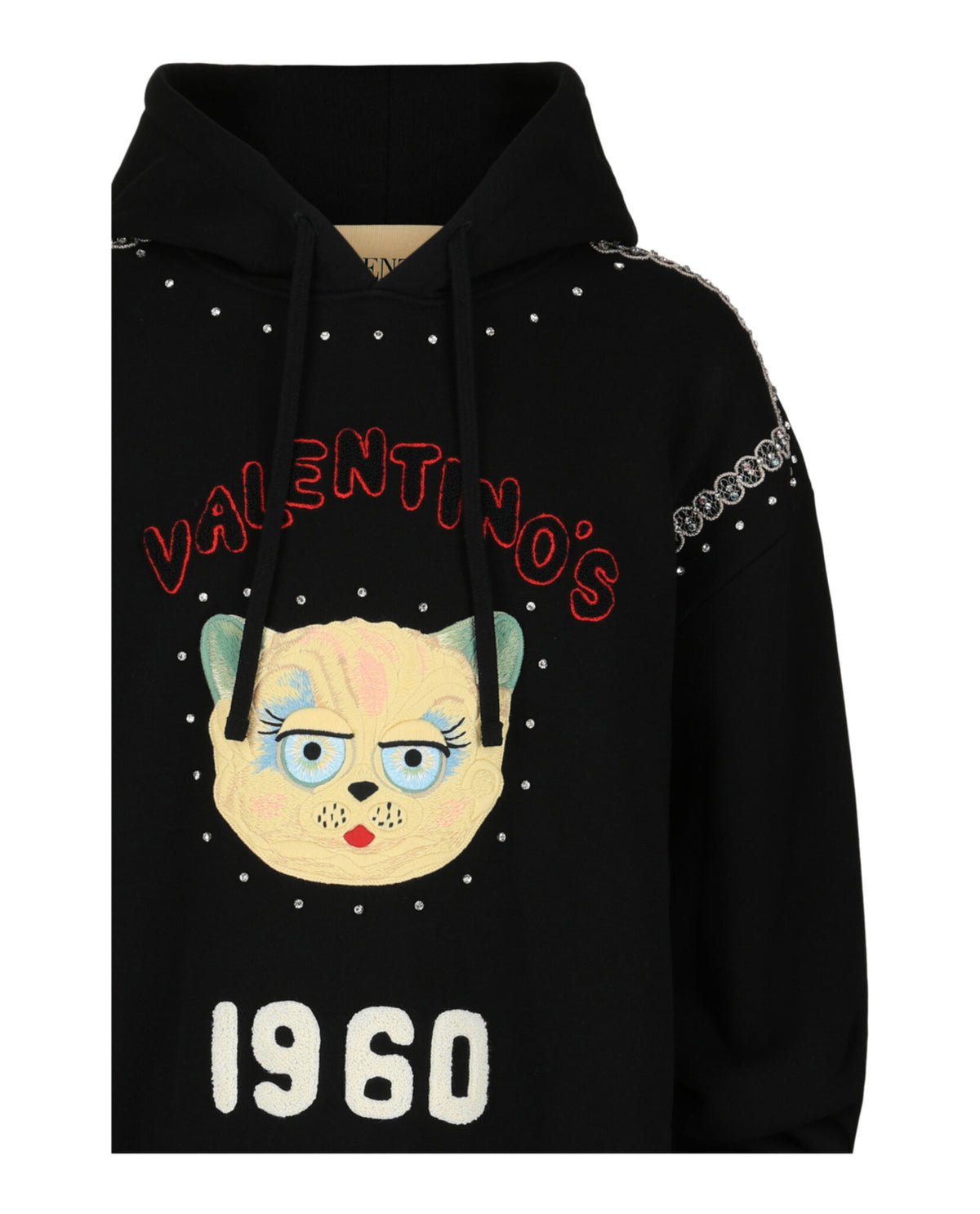 Valentino Valentino Mens Le Chat De La Maison Patch Hoodie