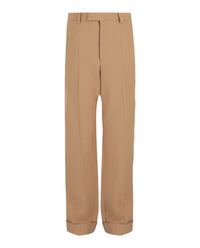 Valentino Valentino Mens Wool Tailored Cuffed Trousers