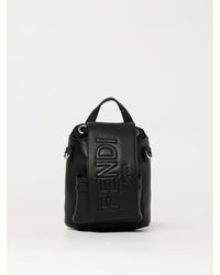 Fendi Mini Backpack Leather Zip Men Black Shoulder Bags