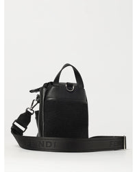 Fendi Mini Backpack Leather Zip Men Black Shoulder Bags