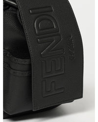 Fendi Mini Backpack Leather Zip Men Black Shoulder Bags