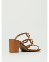 Valentino Garavani Rockstud Mules Heeled Sandal Women Leather