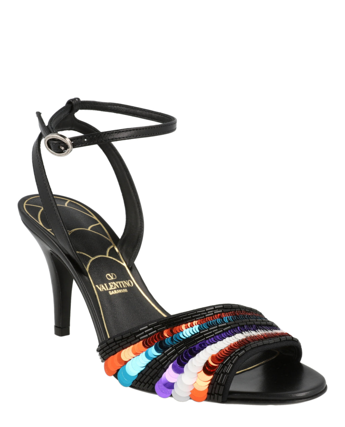 Valentino Valentino Womens Ladycrush Sequin Sandals