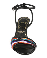 Valentino Valentino Womens Ladycrush Sequin Sandals