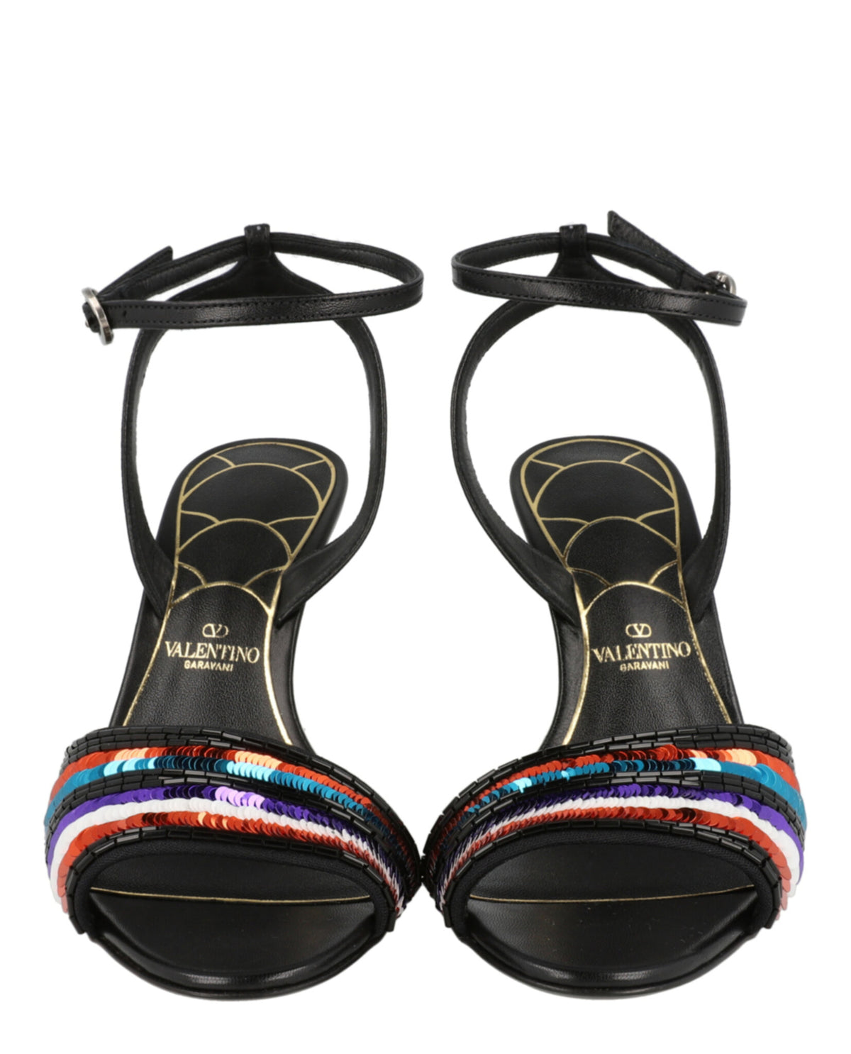 Valentino Valentino Womens Ladycrush Sequin Sandals