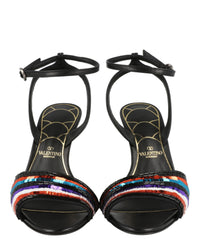 Valentino Valentino Womens Ladycrush Sequin Sandals