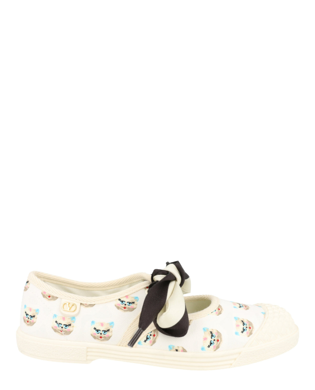 Valentino Valentino Womens Cat Print Bay By Bay Ballerina Sneakers